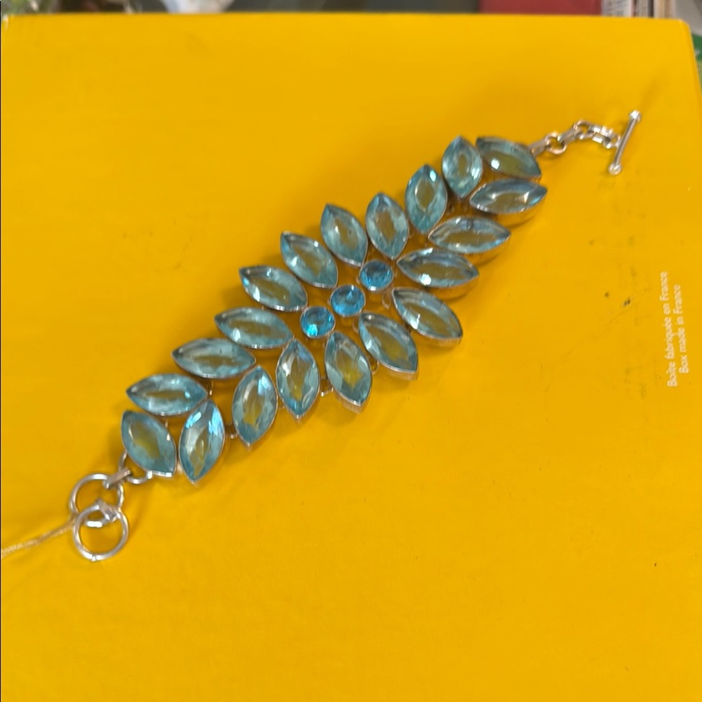 Elegant Blue Gemstone Bracelet